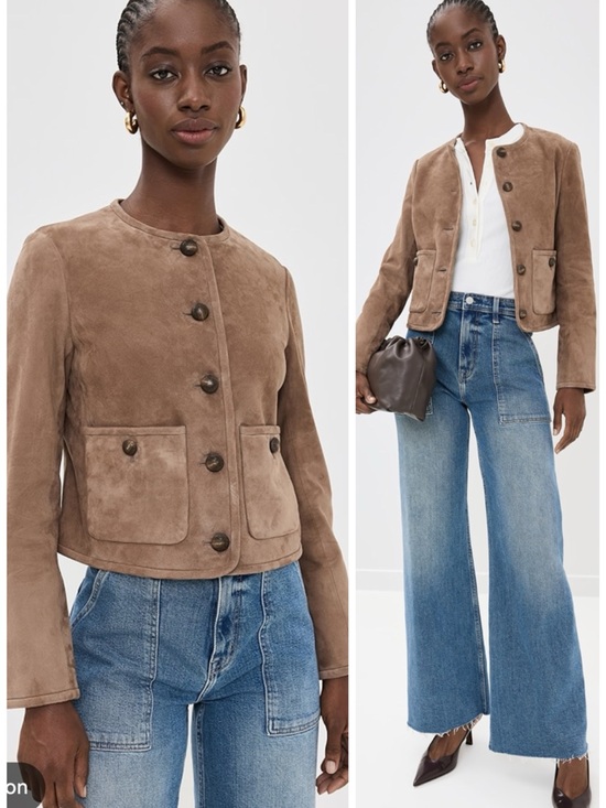 Veronica Beard Jackets & Blazers - VERONICA BEARD Andrea Brown Suede Jacket SZ US 6